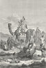SYRIA. Bashan. Caravan reposing, Hauran 1880 old antique vintage print picture