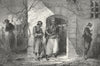 SYRIA. Bashan. Natives & costumes in 1880 old antique vintage print picture