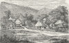HUNGARY. Village, Szil Valley 1880 old antique vintage print picture