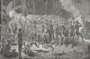 NEW CALEDONIA. Nocturnal Pilou- 1880 old antique vintage print picture