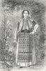 COSTUME. Wallachian Peasant-Woman-Pedro's wife 1880 old antique print picture