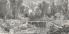 NEW CALEDONIA. Pont des Francais  1880 old antique vintage print picture