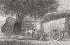 INDIA. Hindu travelling cars 1880 old antique vintage print picture