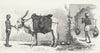 INDIA. Himalayas. Baggage-Animal, India 1880 old antique vintage print picture