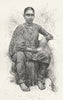 INDIA. Himalayas. Hindu Girl 1880 old antique vintage print picture