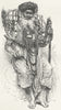 INDIA. Dehra Dhoon. Aged Hindu Votary, Hurdwar 1880 old antique print picture