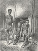 NEW CALEDONIA. Natives of SW coast 1880 old antique vintage print picture