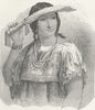 PORTRAITS. In Pawn Indian Village. Louisa, half-caste 1880 old antique print