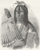 CANADA. Hashquaht Chief, in War-dress 1880 old antique vintage print picture