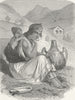 MOROCCO. Moorish Peasant Woman at a well 1880 old antique print picture