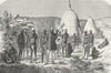 NEW CALEDONIA. Chief, Mango & his tribe 1880 old antique vintage print picture