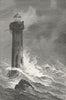 FLORIDA. Hazard Lighthouse  1880 old antique vintage print picture