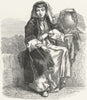 GREECE. Jewess of Thessaloniki 1880 old antique vintage print picture