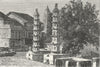 INDIA. Hindu Temple, Walkeshwur, Malabar Hill 1880 old antique print picture