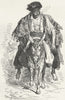 SPAIN. Andalusia. Muleteer of nr Granada 1880 old antique print picture