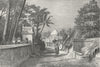 INDIA. Mosque of Nuthur, Thiruchchirapalli 1880 old antique print picture