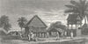 MADAGASCAR. Madecasse Village 1880 old antique vintage print picture