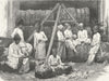 INDIA. Mumbai & Malabar Coast. Cotton Store  1880 old antique print picture