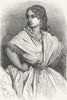 SPAIN. Andalusia. Young Woman of Valencia 1880 old antique print picture