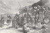MEXICO. An Indian Ball-room 1880 old antique vintage print picture