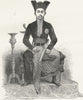 INDONESIA. Borneo. Emperor of Solo, Java 1880 old antique print picture