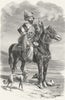 IRAN. Falconer, North 1880 old antique vintage print picture