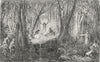 BRAZIL. Trombetas. Forest Fete 1880 old antique vintage print picture