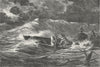BRAZIL. Trombetas. storm, Amazon 1880 old antique vintage print picture