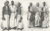 SRI LANKA. Maldive Islanders; Buddhist Priests 1880 old antique print picture