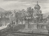 SRI LANKA. Temple in Sri Lanka 1880 old antique vintage print picture