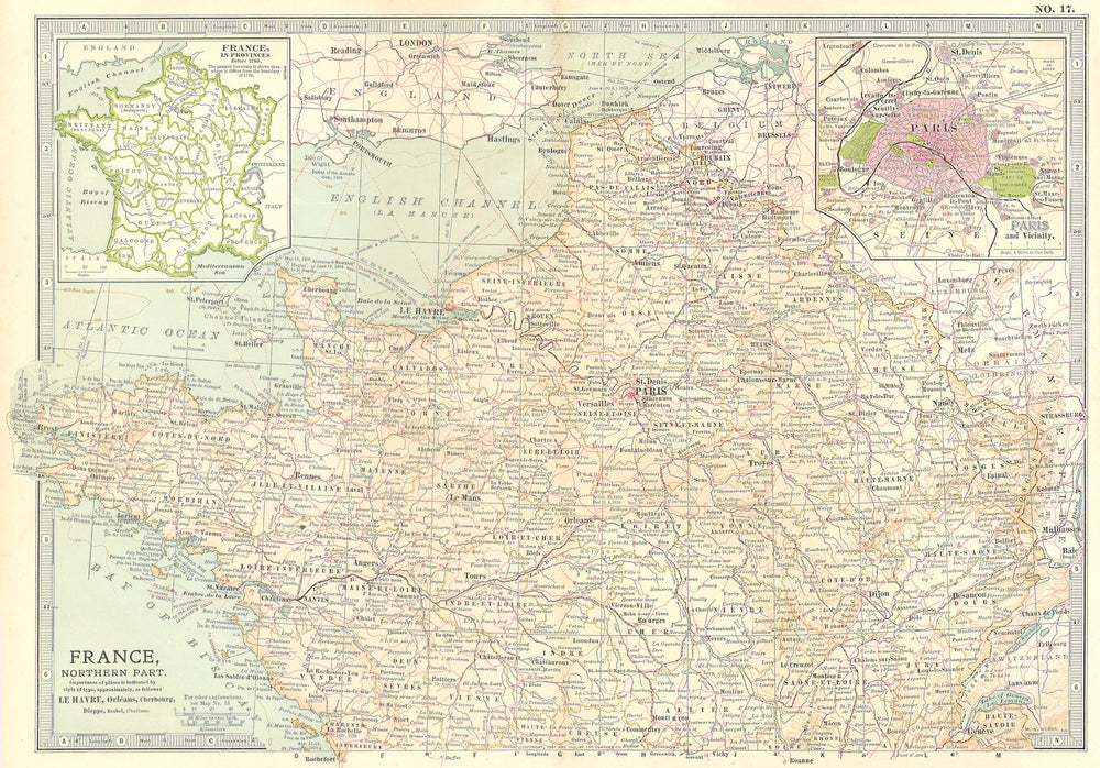 FRANCE NORTH. Provinces <1789. Paris. Shows key battlefields & dates 1903 map