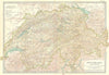 SWITZERLAND.Shows battles fought by Old Swiss Confederacy 1315–1799 1903 map