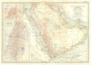 ARABIA. Saudi ; Yemen, Oman, UAE; Jerusalem, Palestine 1903 old antique map