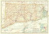 CONNECTICUT RHODE ISLAND. Newport. Shows 1637 1675 1777 battles/dates 1903 map