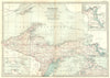 MICHIGAN. North; Inset Straits of Mackinac, St Marys River 1903 old map