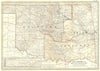 OKLAHOMA. & Indian Territory 1903 old antique vintage map plan chart