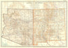 ARIZONA & NEW MEXICO. State map showing counties. Britannica 10th ed. 1903