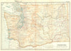 WASHINGTON STATE. Showing counties & Indian reservations. Britannica 1903 map