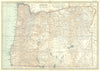 OREGON. State map showing counties & Indian reservations. Britannica 1903