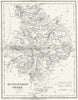 HUNTS. Huntingdonshire. Fullarton 1844 old antique vintage map plan chart
