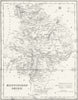 HUNTS. Huntingdonshire. Fullarton 1844 old antique vintage map plan chart