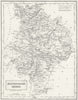 HUNTS. Huntingdonshire. Hall 1831 old antique vintage map plan chart