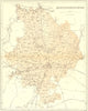 HUNTS. Huntingdonshire. Virtue 1870 old antique vintage map plan chart