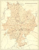 HUNTS. Huntingdonshire. Virtue 1868 old antique vintage map plan chart