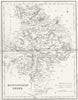 HUNTS. Huntingdonshire. Fullarton 1844 old antique vintage map plan chart