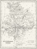 HUNTS. Huntingdonshire. Fullarton 1844 old antique vintage map plan chart
