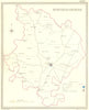 HUNTS. Huntingdonshire. Creighton Walker 1835 old antique map plan chart