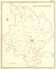 HUNTS. Huntingdonshire. Creighton Walker 1835 old antique map plan chart