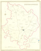 HUNTS. Huntingdonshire. Creighton Walker 1835 old antique map plan chart
