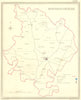 HUNTS. Huntingdonshire. Creighton Walker 1835 old antique map plan chart